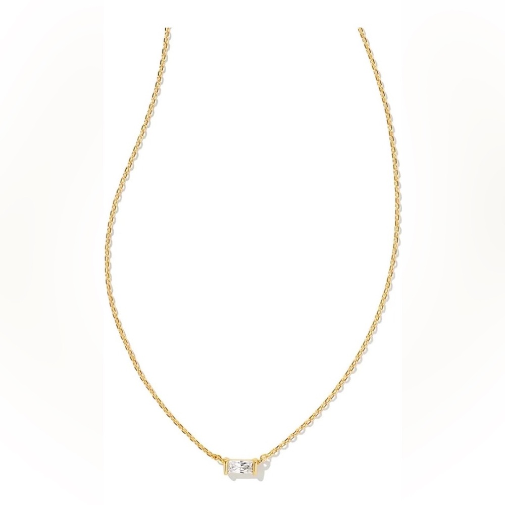 Kendra Scott Juliette Gold & White Crystal Necklace